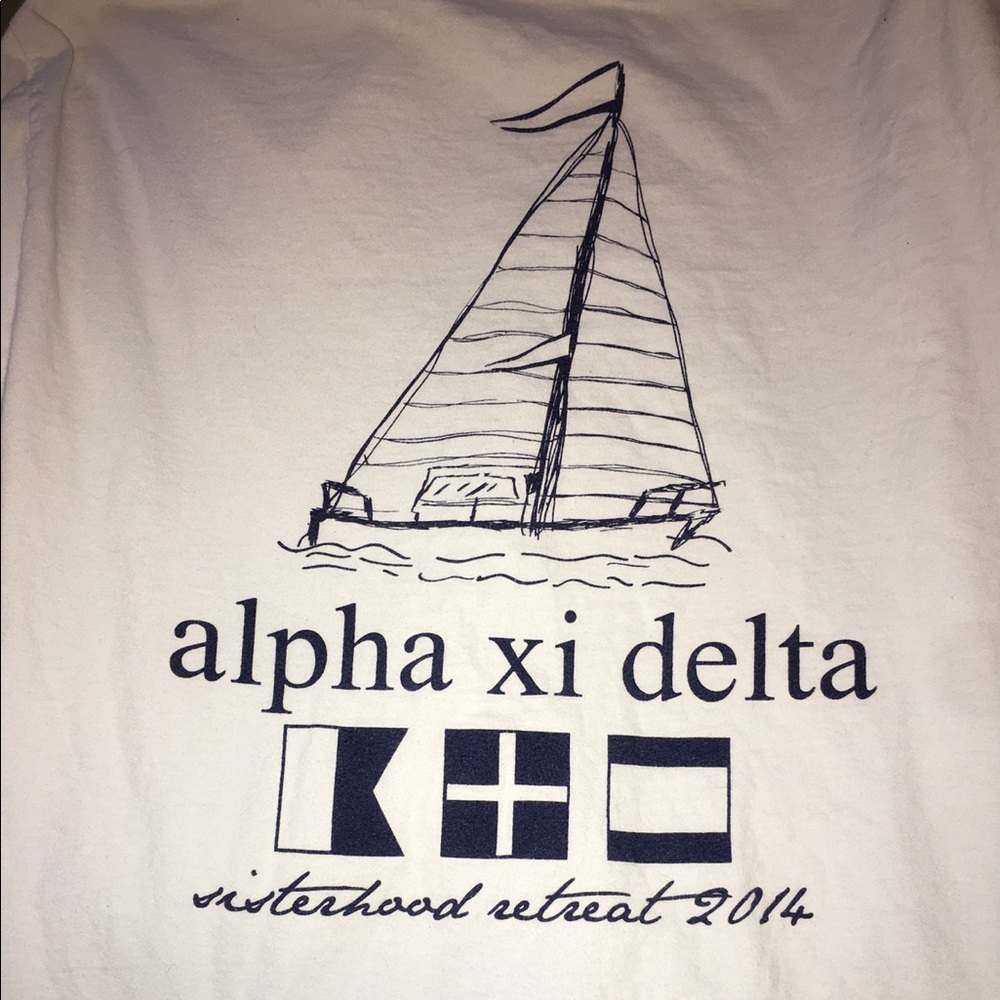 Comfort Colors Nautical Alpha Xi Delta Long Sleeve